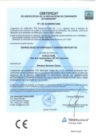 TÜV Certificat de conformité 2006/42/CE; 2004/108/CE - RATIOJET